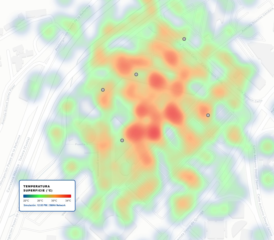 Mapa Isla de Calor